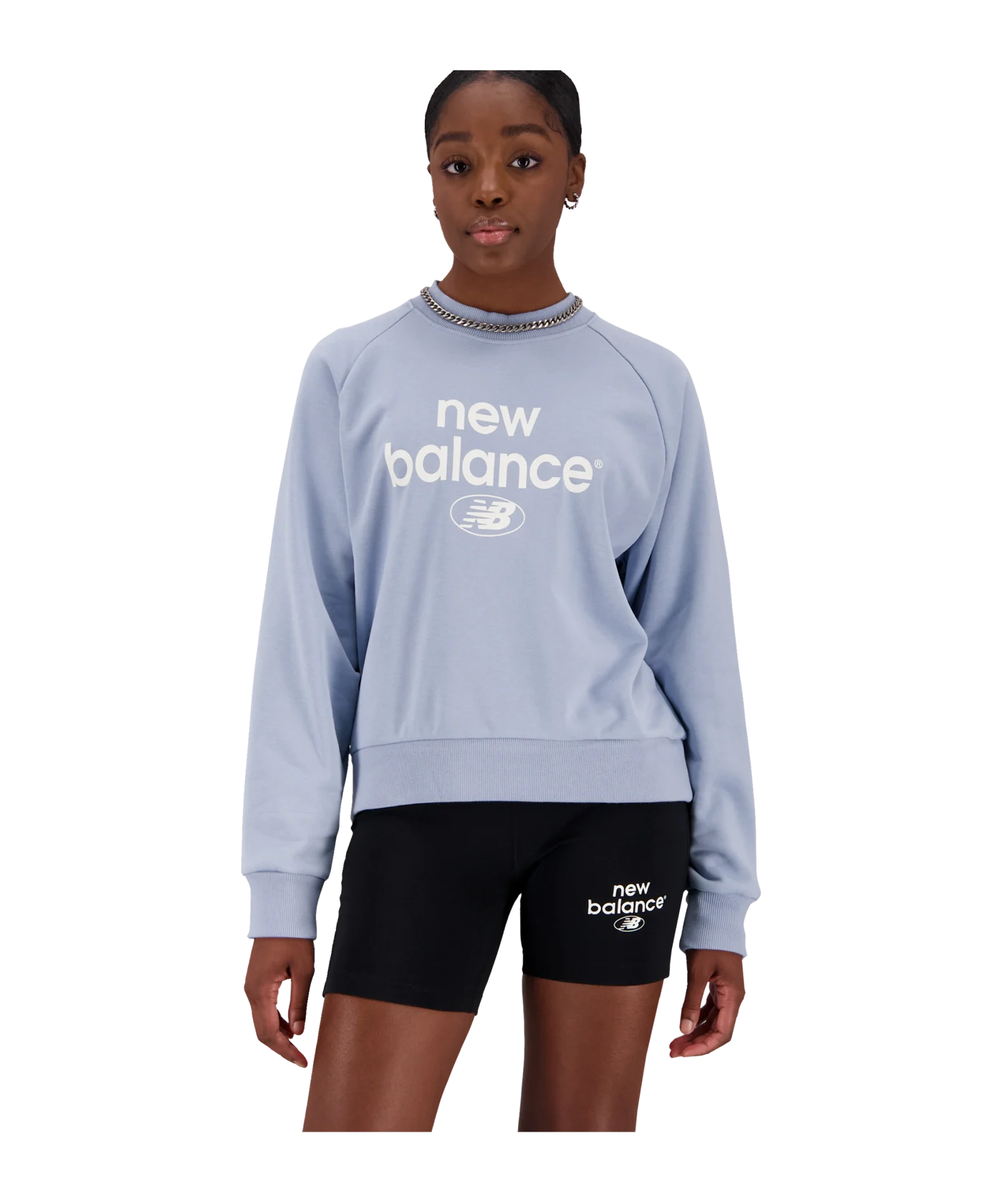 New Balance Essentials Sweatshirt Damen Grau FLAY
