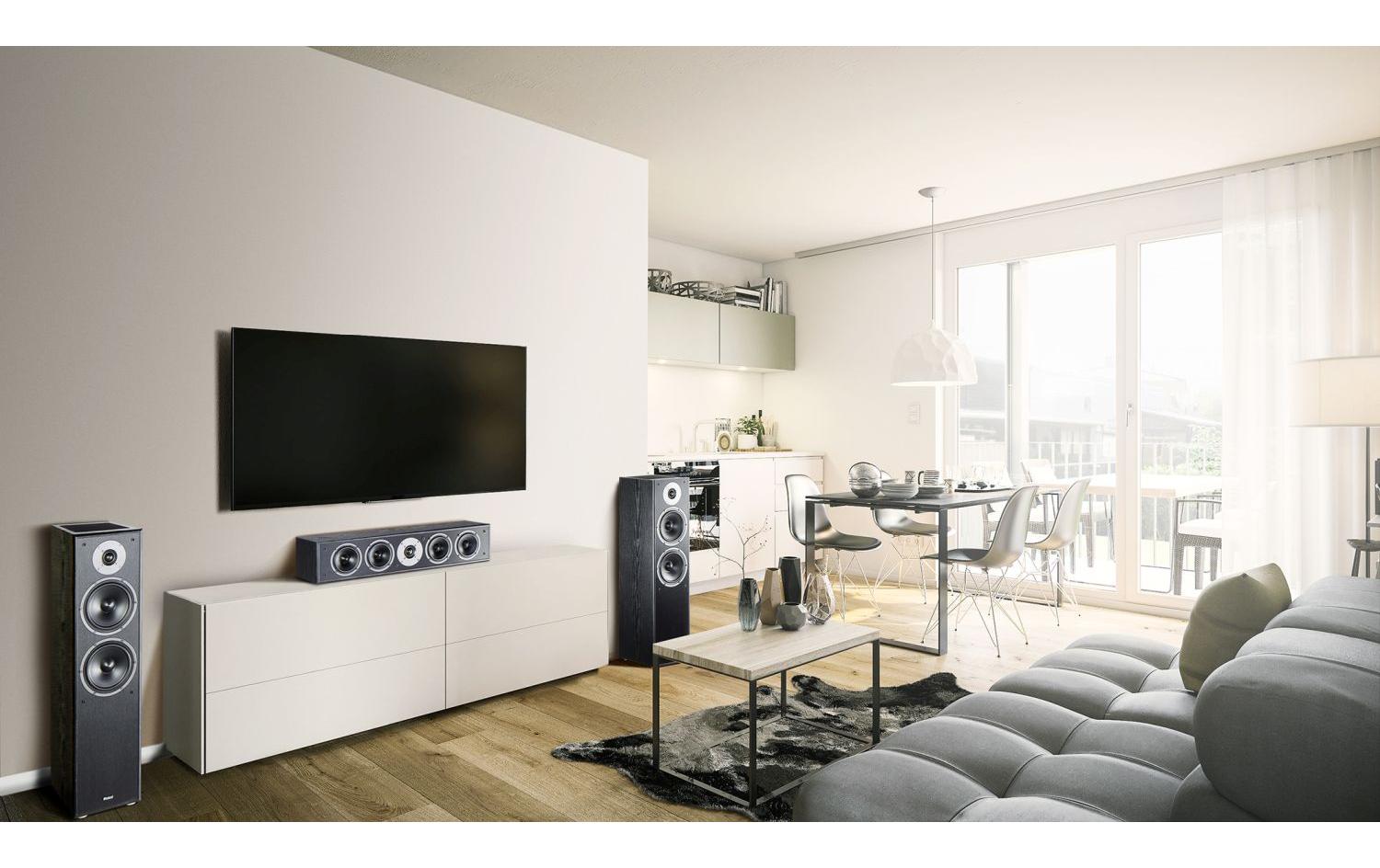 Center Lautsprecher Monitor S14C Schwarz<br>2.5-Wege Centerlautsprecher mit 4-fach Bass-Mitteltonbestückung