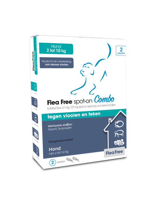 Flea Free Spot-On Combo Hond Small - Anti vlooien en tekenmiddel