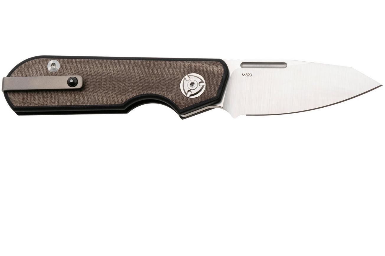 Liong Mah Traveller Sheepfoot Green Canvas Micarta zakmes