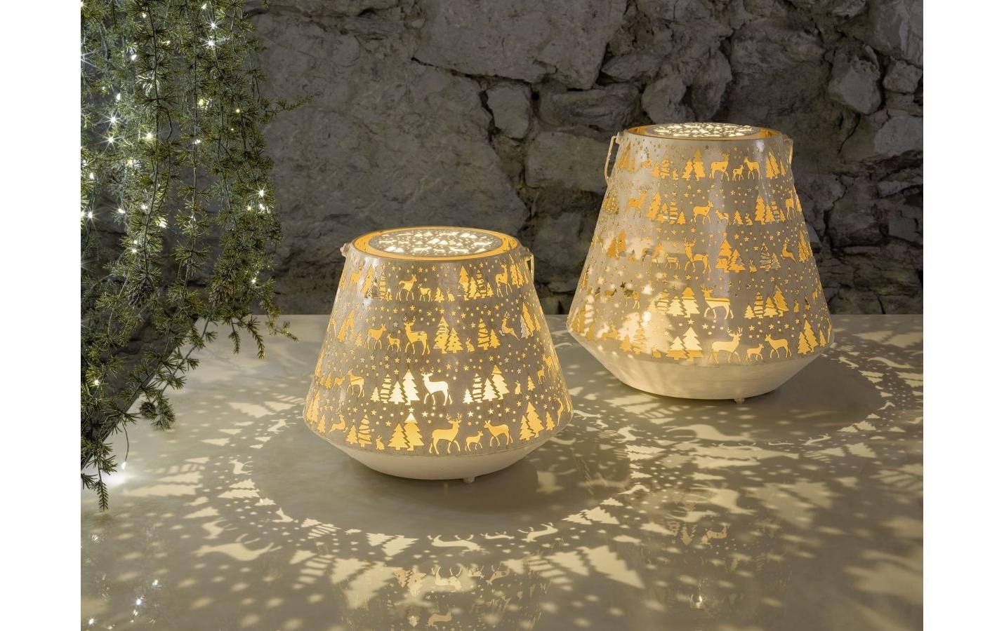 STT LED Laterne »Nova winter« Warmweiss