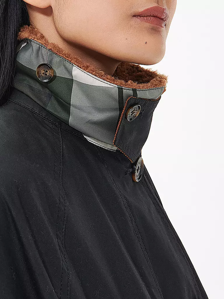BARBOUR Trenchcoat MALALA WAX schwarz
