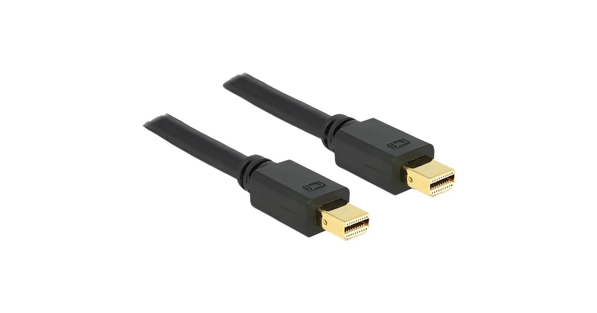DeLOCKMini DisplayPort kabel  (Zwart, 2 meter)