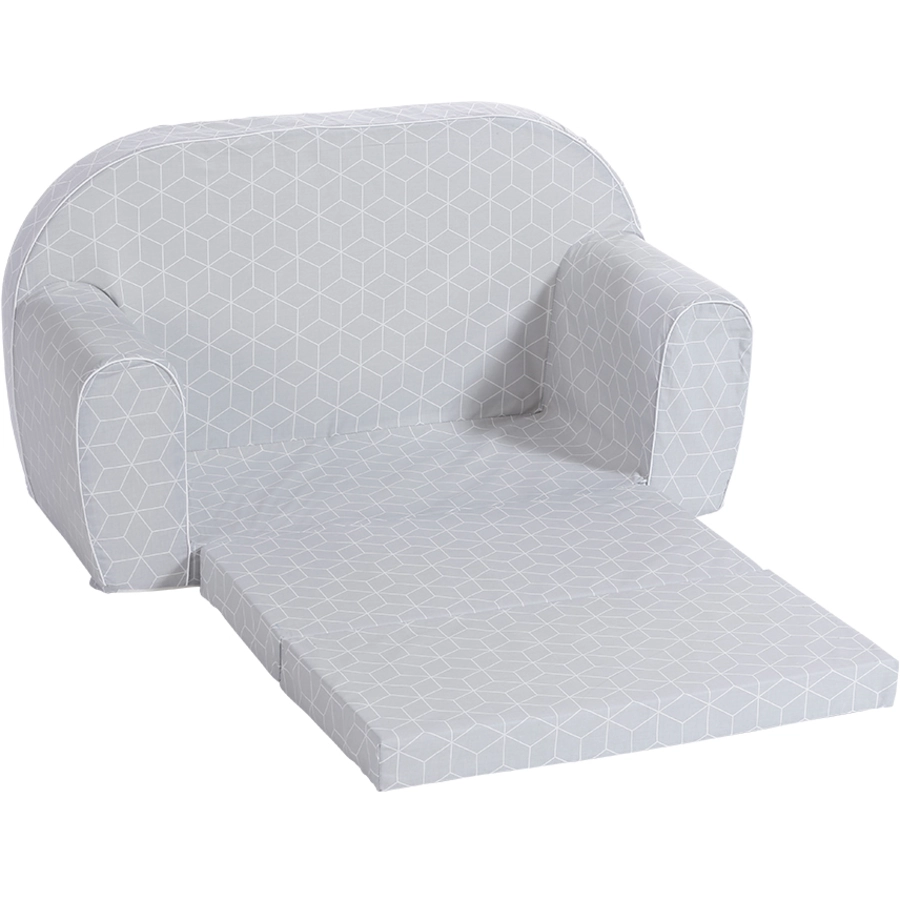 knorr toys® Kindersofa Geo cube grey grau