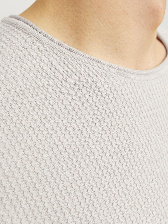 Jack & Jones JJECOOPER KNIT CREW NECK NOOS Oatmeal/melange