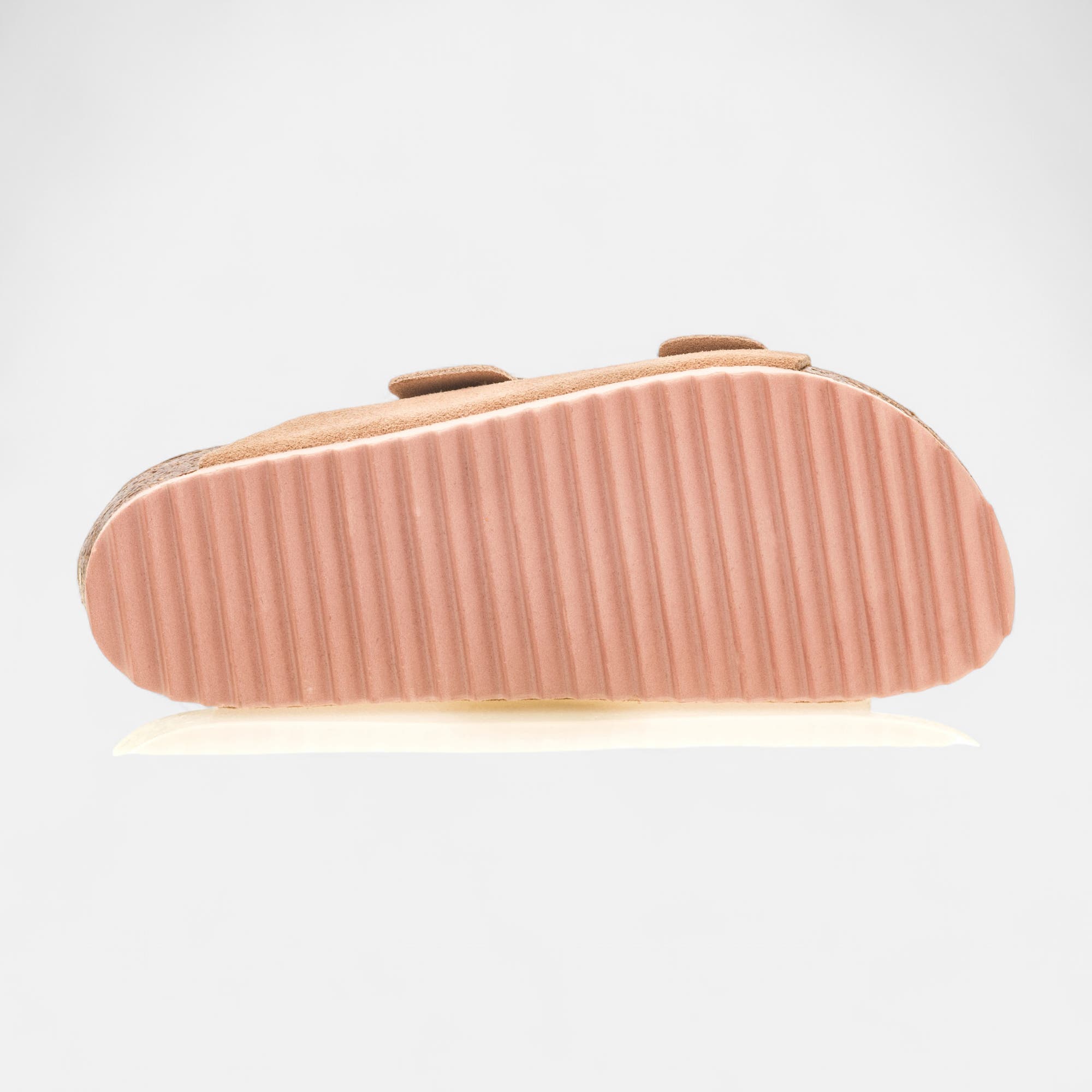 Mules semelle liège Femme en cuir neutre