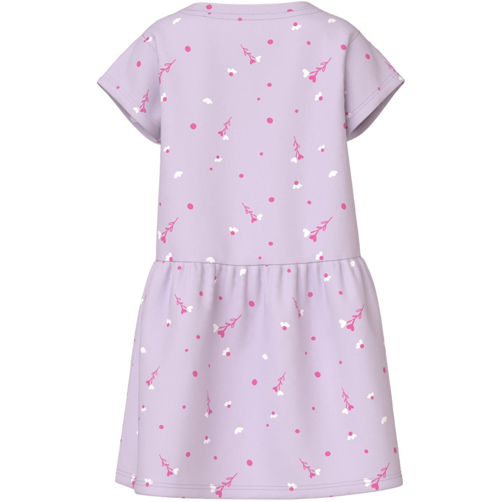 Køb Name It Lavender Fog White Florals Nmfvilinse Capsl Kjole