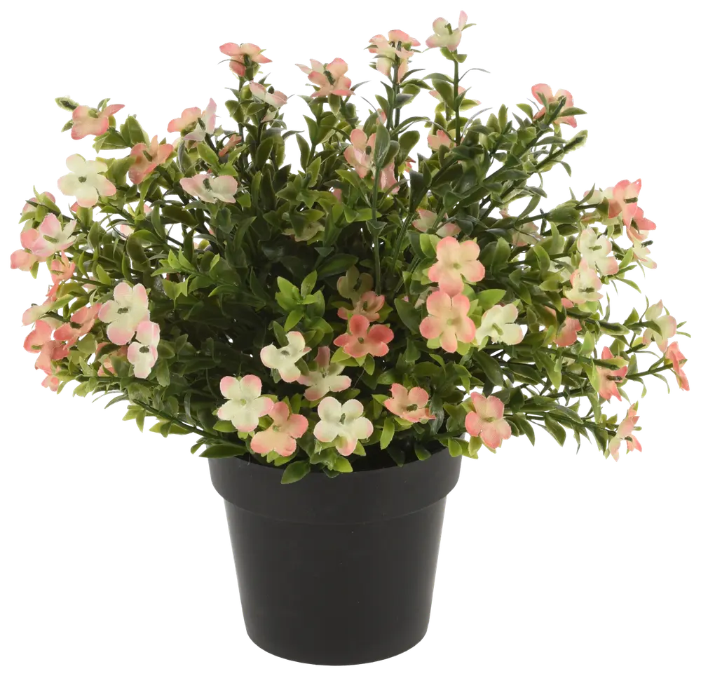 Kunstig blomst i potte H. 26 cm - assorterede farver