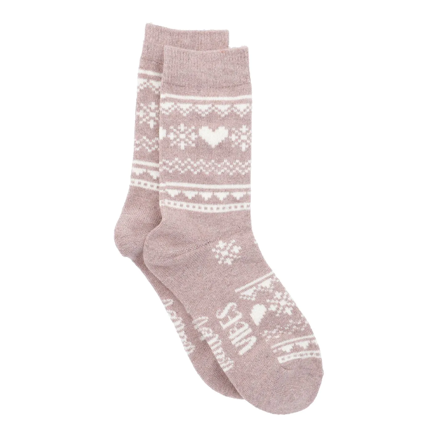 Socke Winter, Damen, Spruch/rosa, Größe 35-41