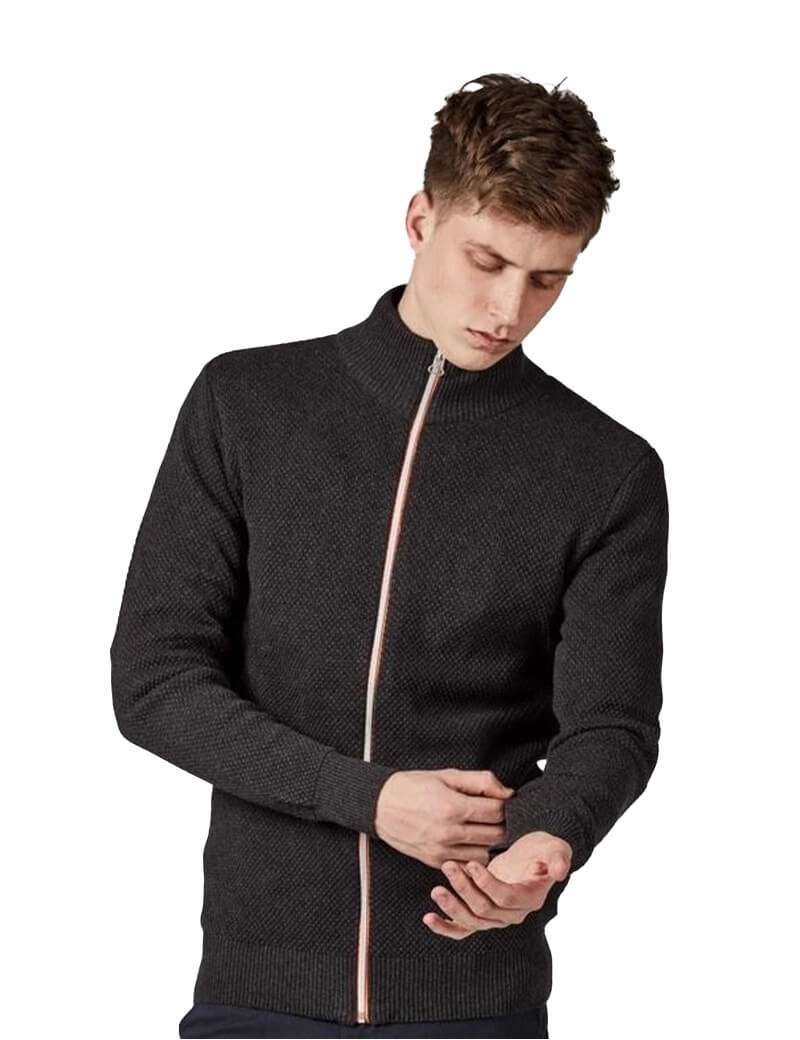 KRONSTADT VESTE ERIK ZIP CHARBON / ORANGE