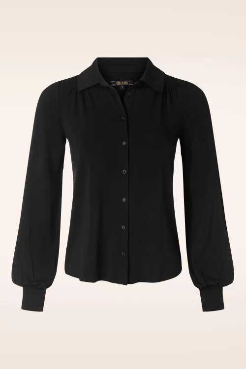 King Louie Carina Light blouse in zwart