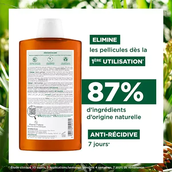 Klorane Galanga Shampoing Antipelliculaire Rééquilibrant 400ml