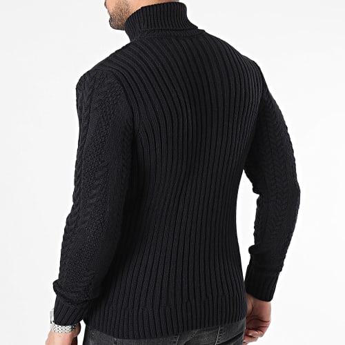 Pull Col Roulé Bleu Marine