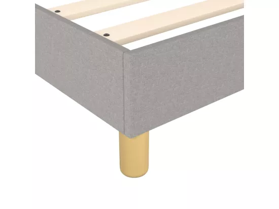 Sommier à lattes de lit Gris clair 100x200 cm Tissu