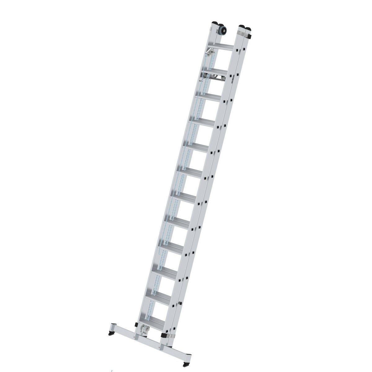 PROREGAL Step Touwladder, 2-delig met dwarsbalk, 2 x 12 treden