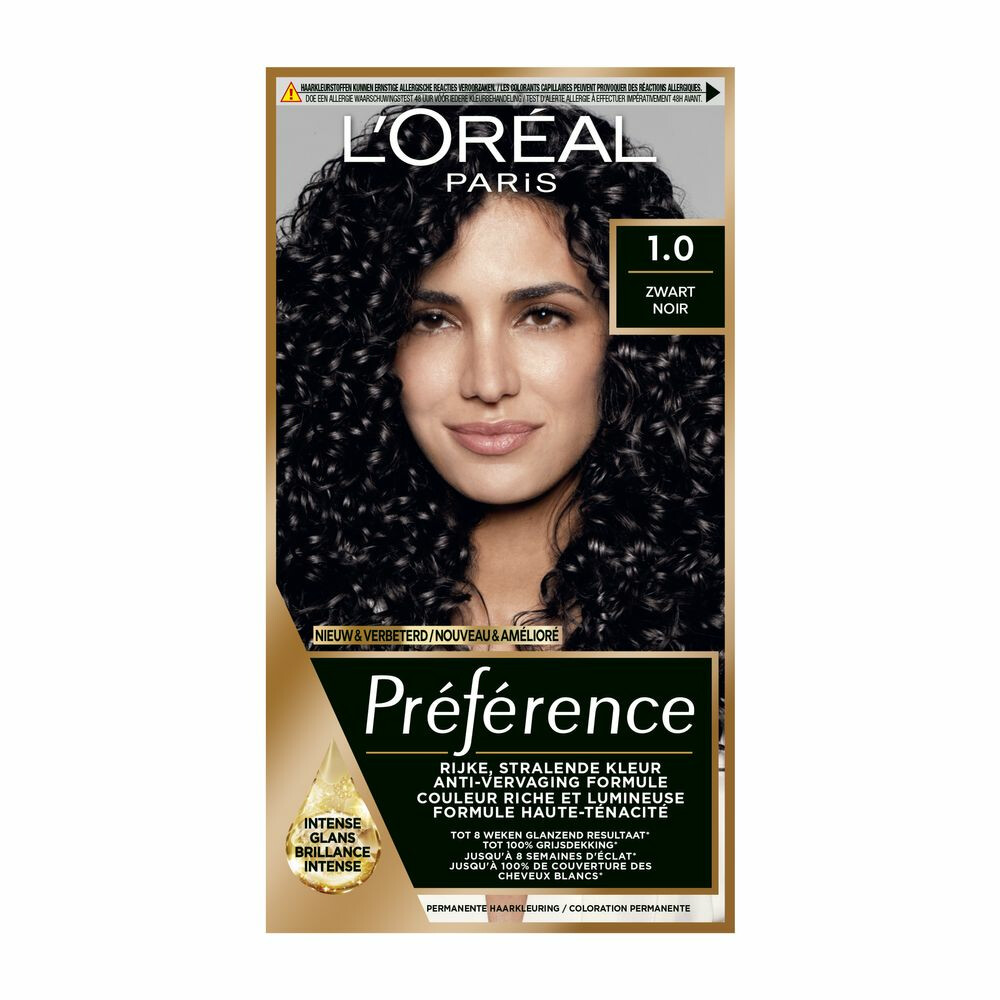 L'Oréal Préférence Permanente Haarkleuring 1 Zwart