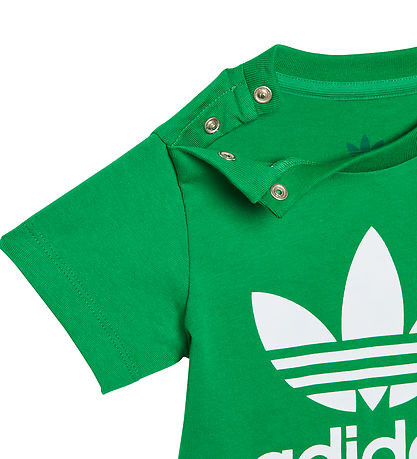 adidas Originals T-shirt - Trefoil -  Grøn/Hvid