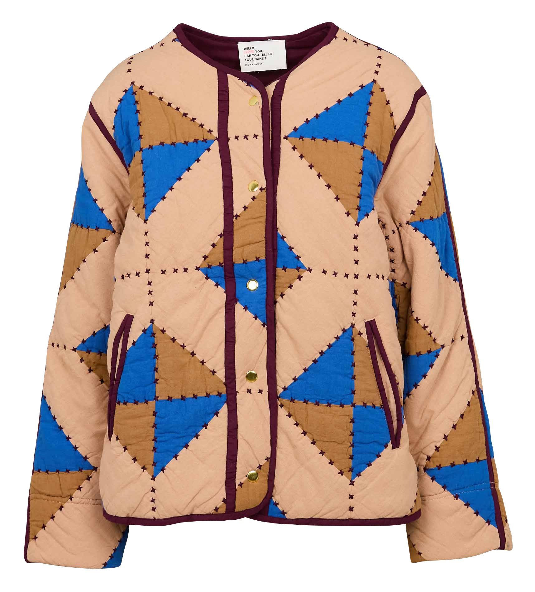 VULCA - Veste col rond en coton bio | Multicolore