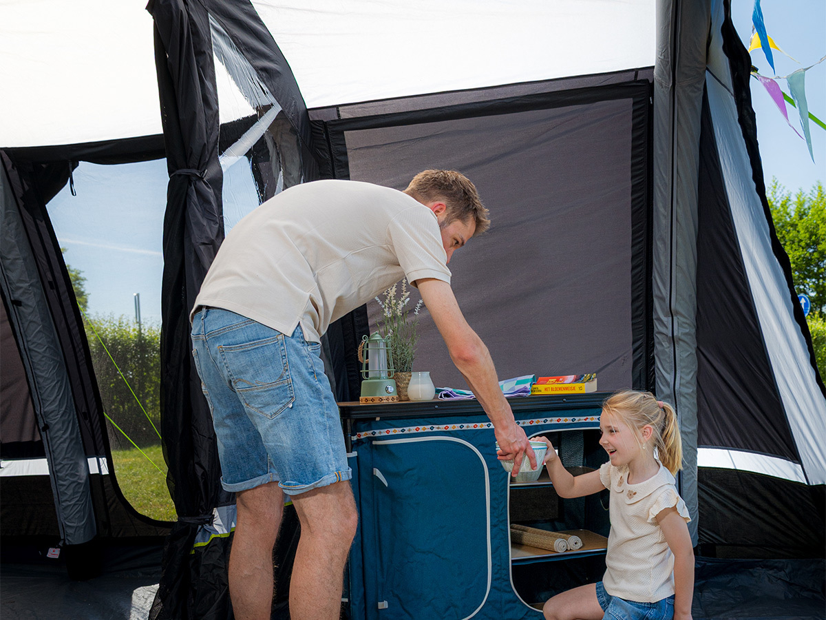 Obelink Hudson 6 Poly Easy Air CoolDark tunneltent
