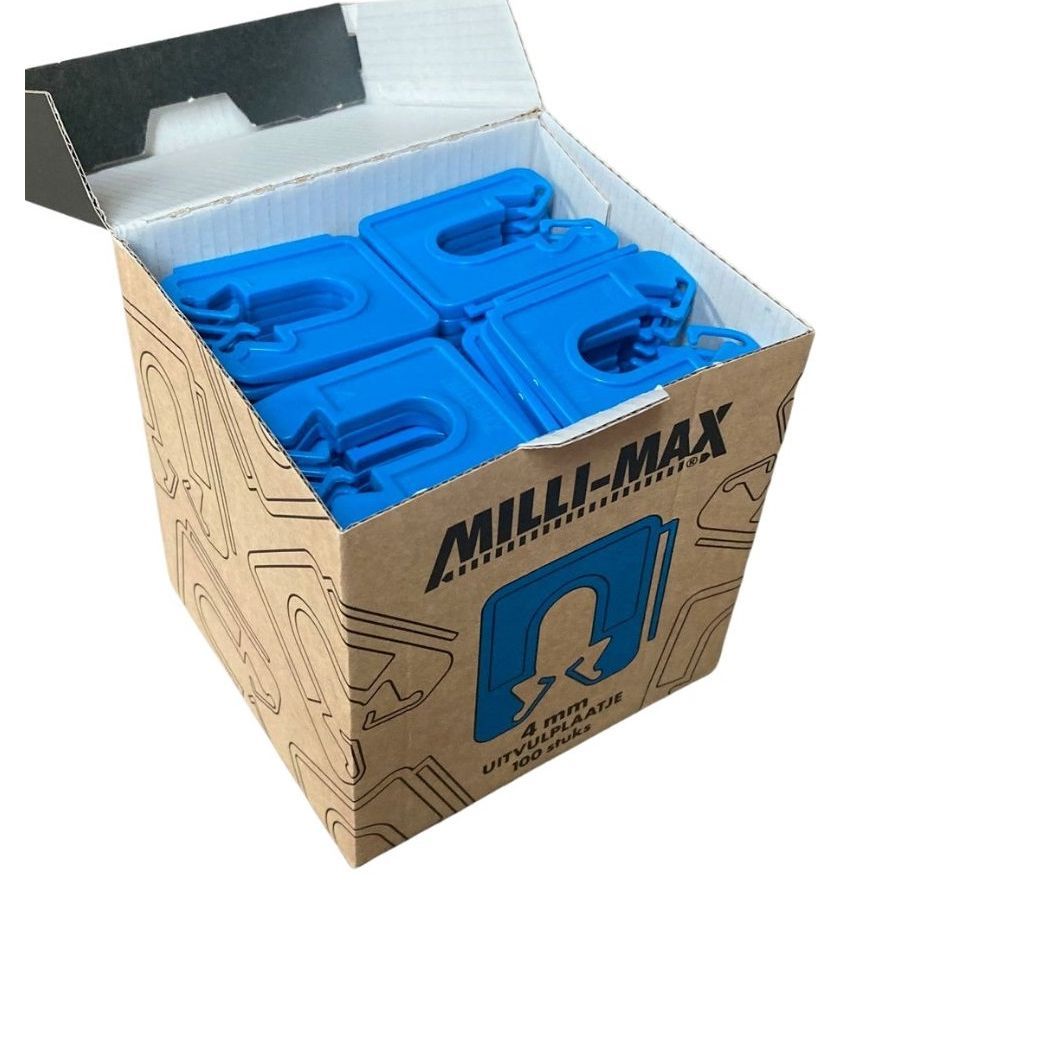 Milli-Max Uitvulplaatjes 4 mm blauw VE=100 - 07843021