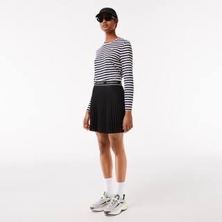 Jupe courte plissée femme avec ceinture élastiquée Lacoste Robes & Jupes - Noir - Lacoste - Femme