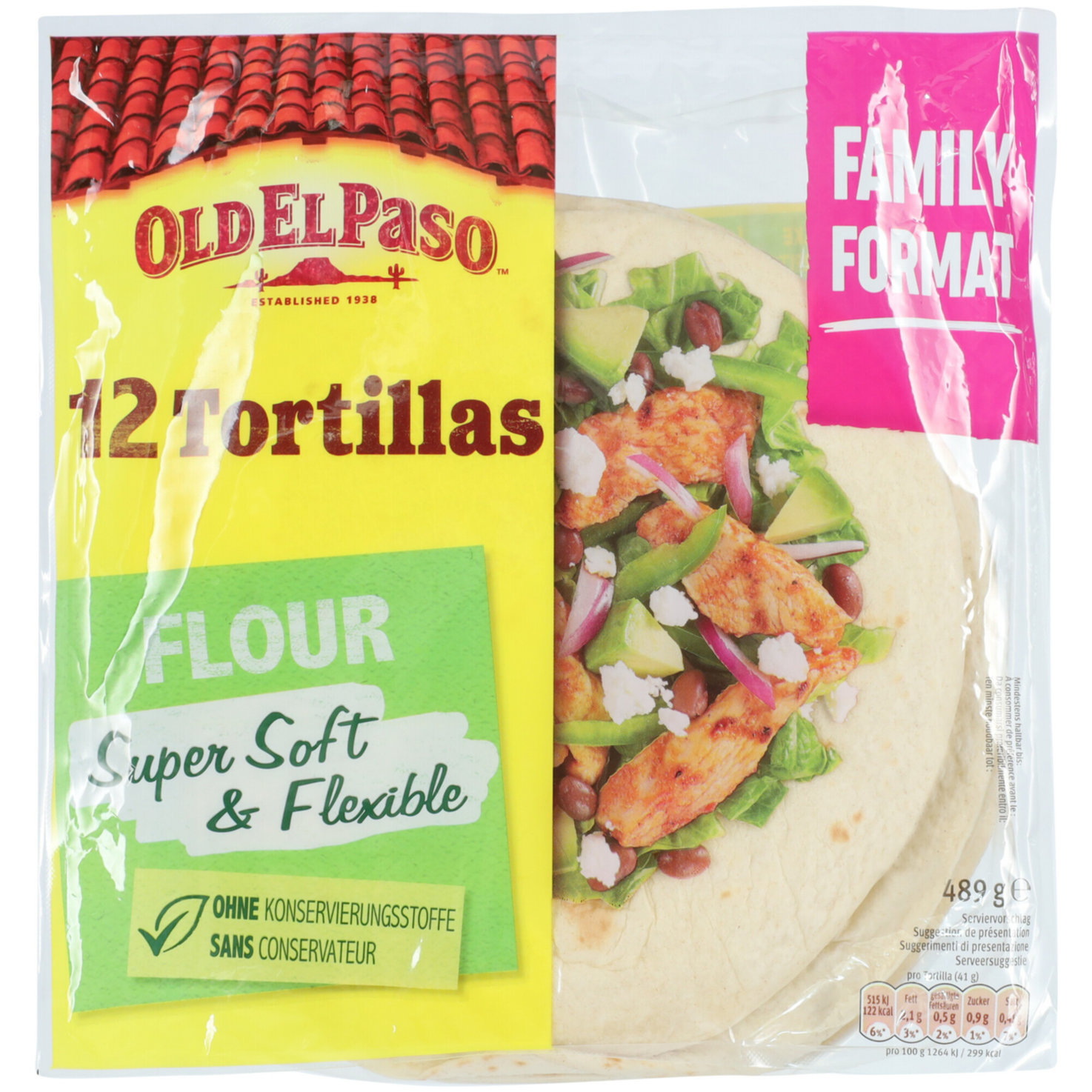 Old el Paso Flour Tortillas Family 12 Tortillas