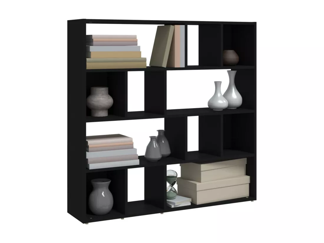 Bibliothèque/Cloison de séparation Noir 105x24x102 cm