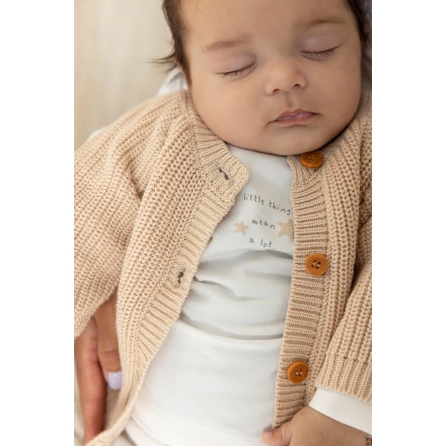 Feetje Strickjacke Ocean Child Sand Melange