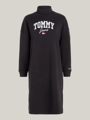 Vestido estilo universitário com gola alta