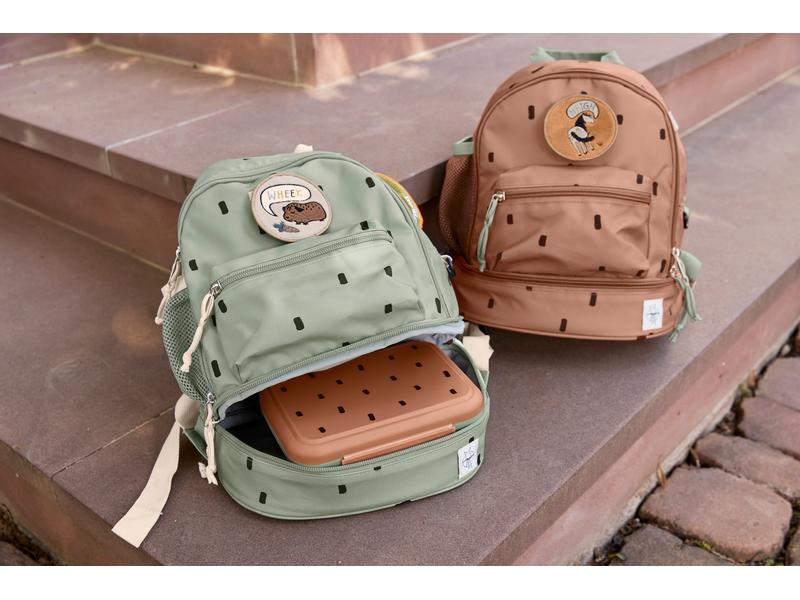 Lässig Rucksack Mini Backpack Happy Prints Caramel Wasserabweisender Kinderrucksack mit gepolsterten Schultergurten