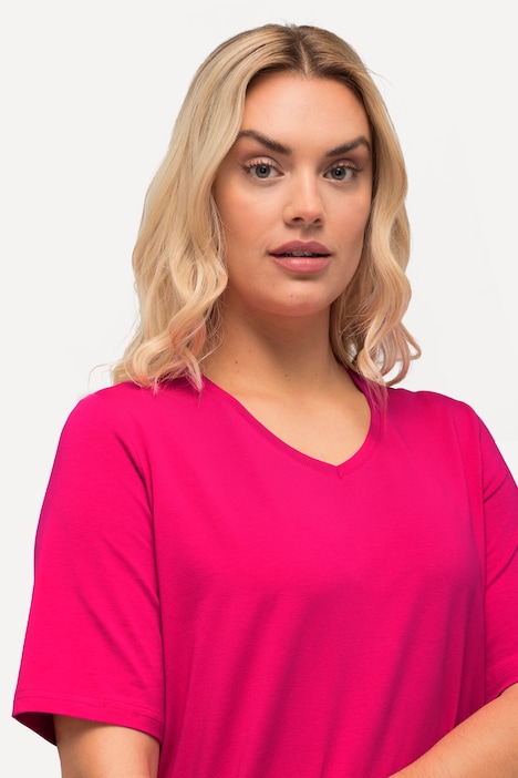 T-Shirt, A-Linie, V-Ausschnitt, Halbarm