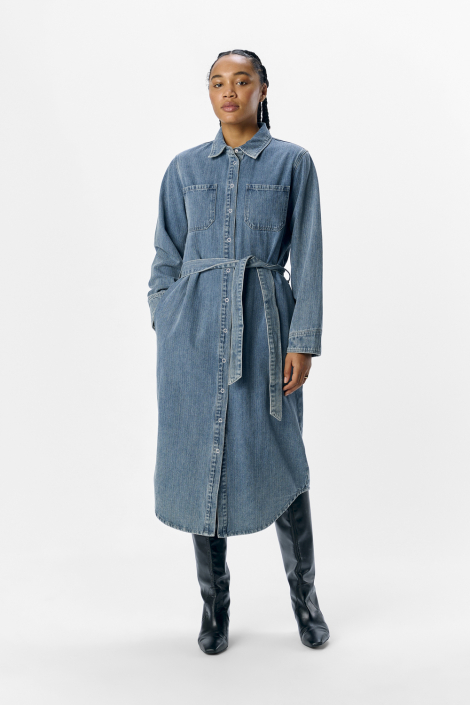 Object blauwe dames jurk