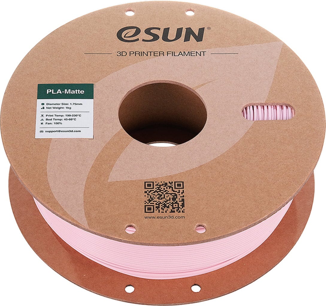eSUN  PLA-Matte Peach Pink, 1,75 mm / 1000 g    Kostengünstiges Filament für Modelle mit matter Oberfläche