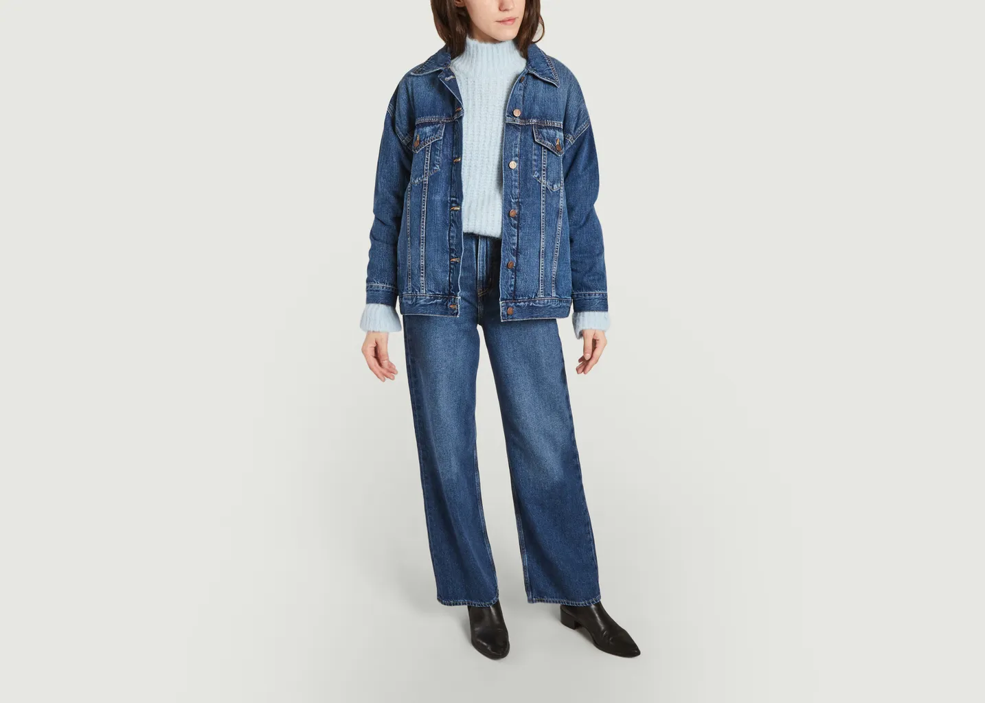 Veste Elin blue maze denim Nudie Jeans