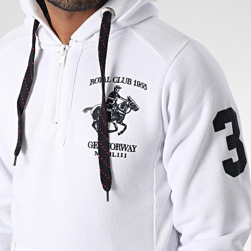 Sweat Capuche Folton Blanc