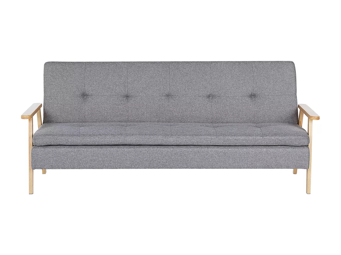 Canapé-lit en tissu gris clair TJORN