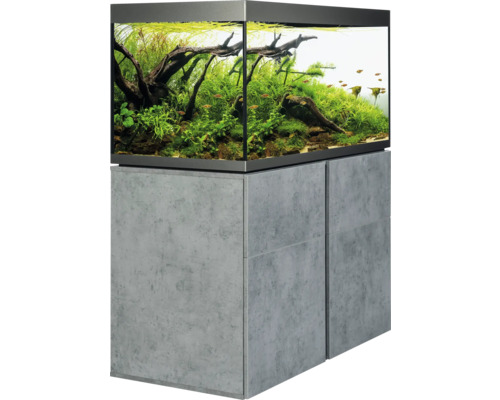 Aquariumcombinatie Fluval Siena 332 met LED-verlichting, verwarming, buitenfilter en kast, 332 l, beton, 110 x 55 x 128 cm