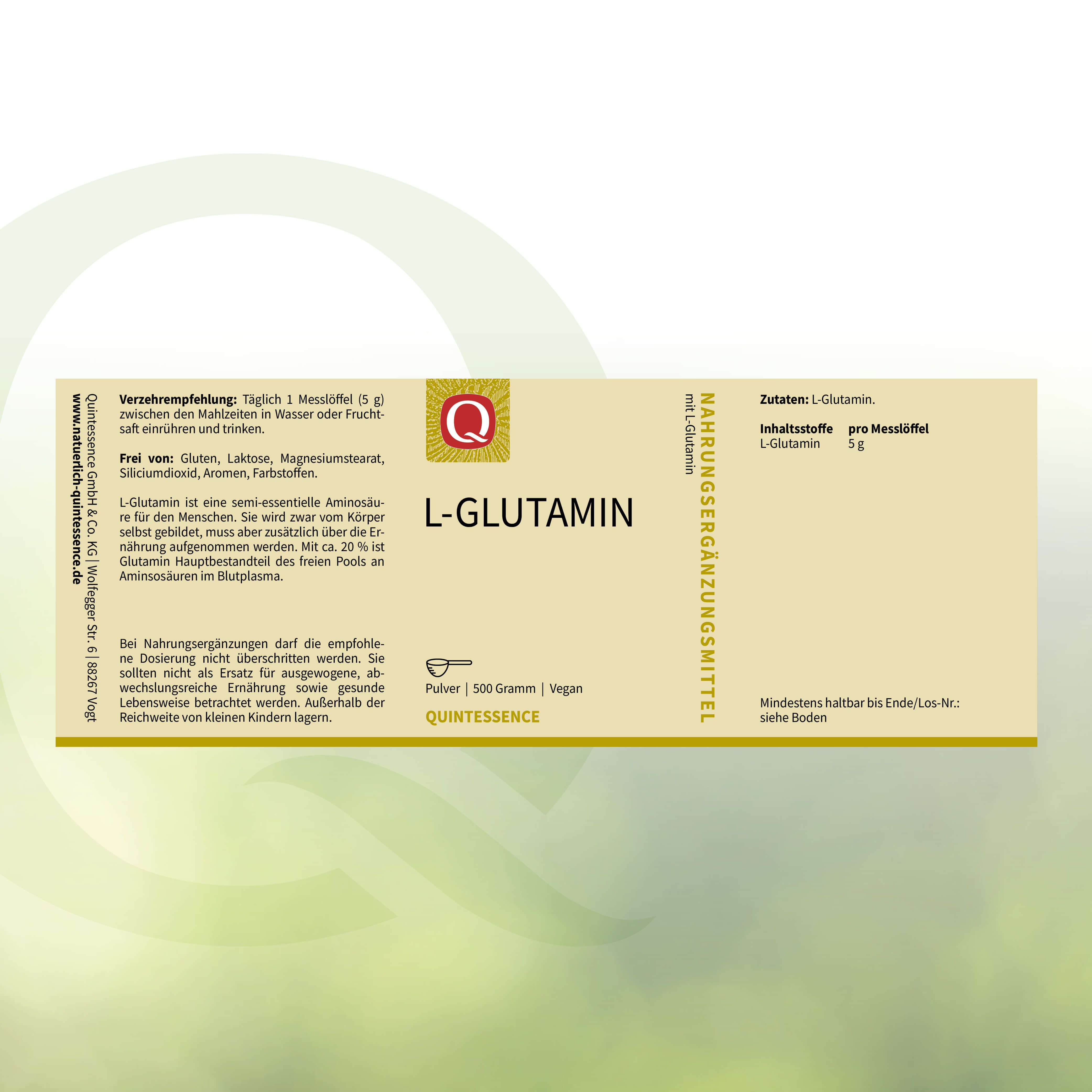 L-Glutamin Pulver von Quintessence