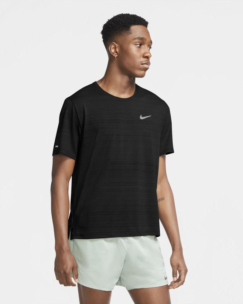 Maillot de running Nike Miler Noir pour homme