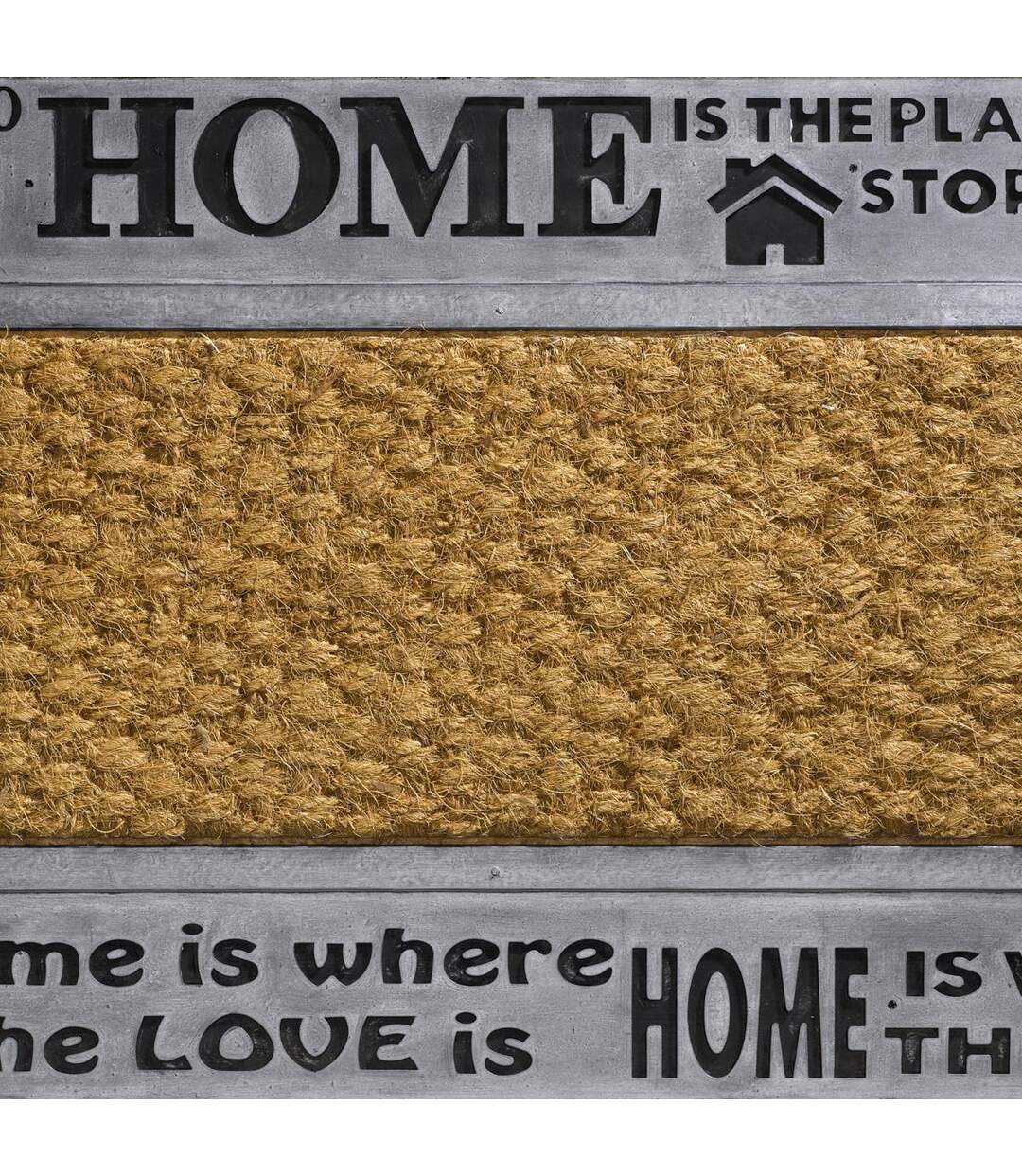Paillasson HOME STYLE Argent 45x75 en coco idéal pour une entrée