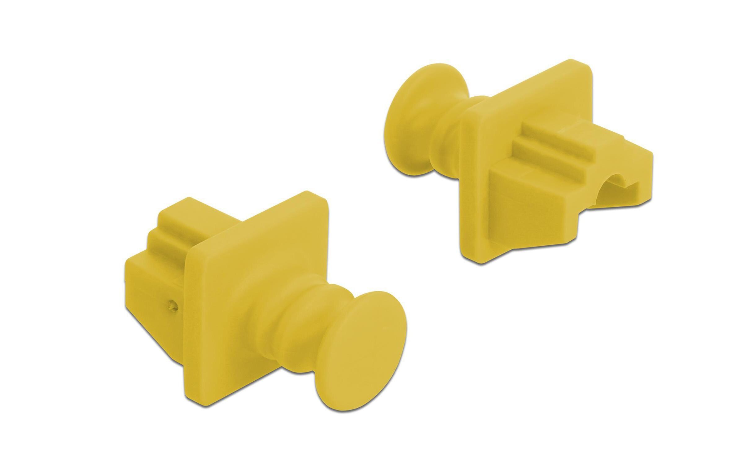 Blindstecker/Staubschutz RJ45 10 StückDelock Staubschutz für RJ45 Buchse 10 Stück gelb