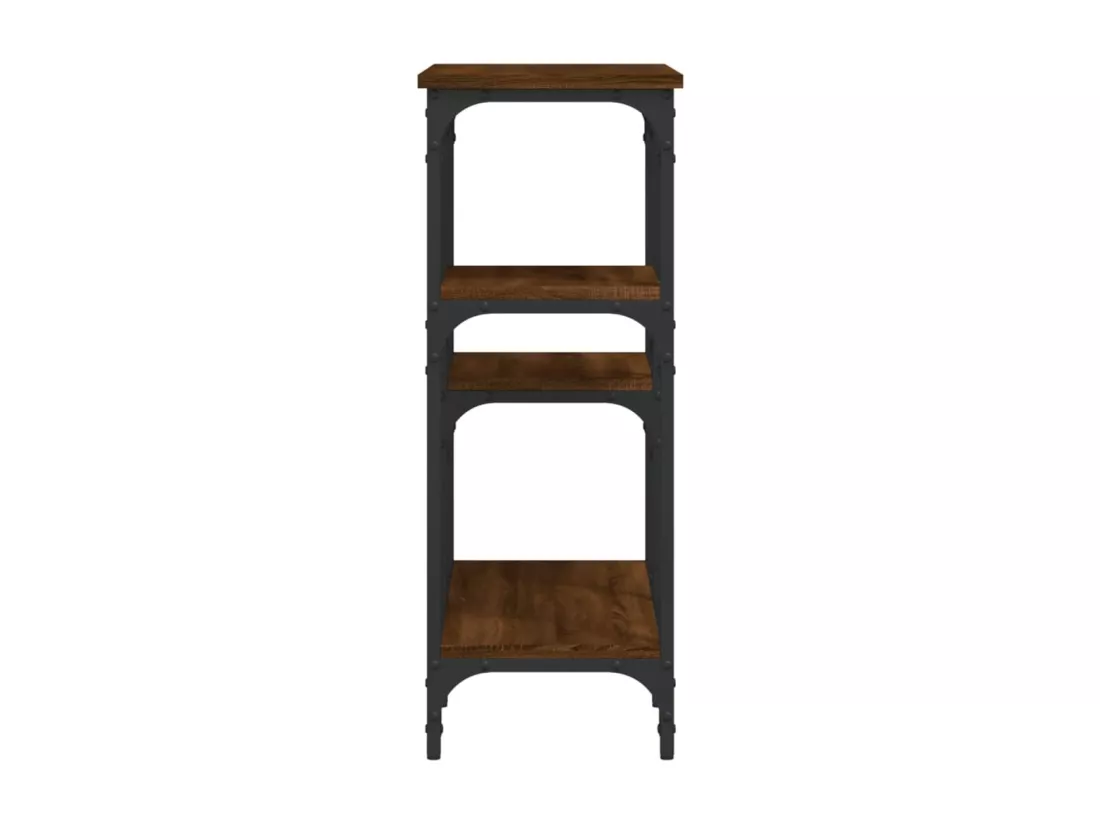 Table console chêne marron 80x29x75 cm Bois d'ingénierie