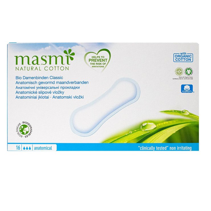 Masmi Natural cotton 16 serviettes anatomiques