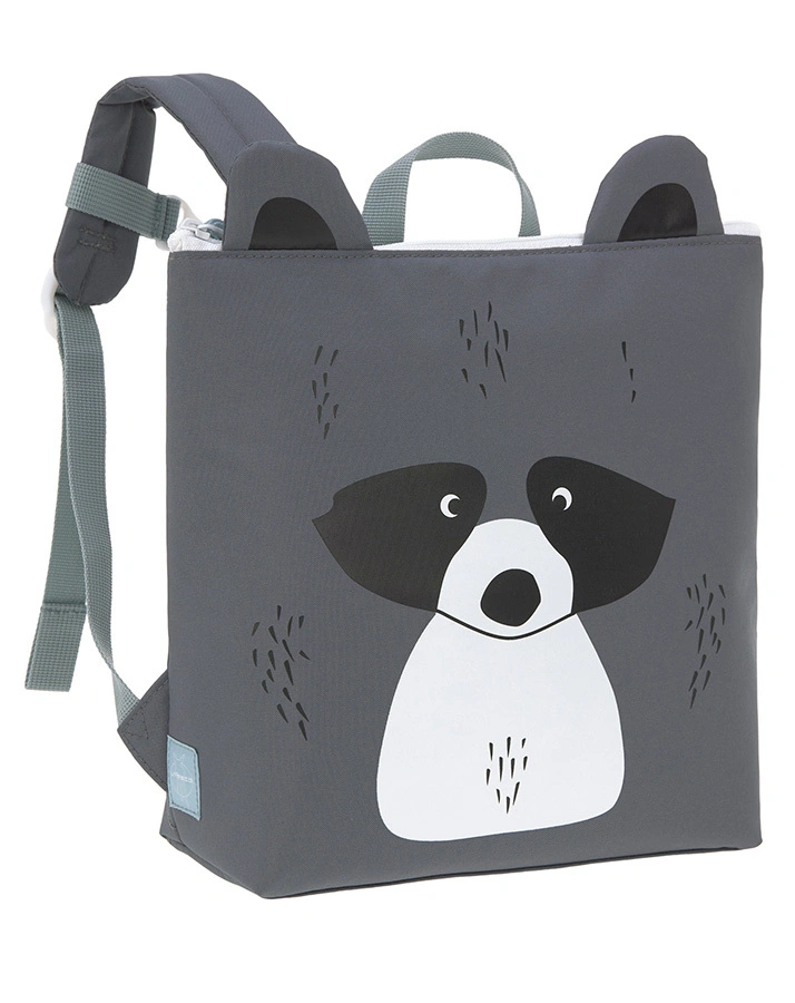 Kinderrucksack COOLER – RACOON (28x11x29) in grau