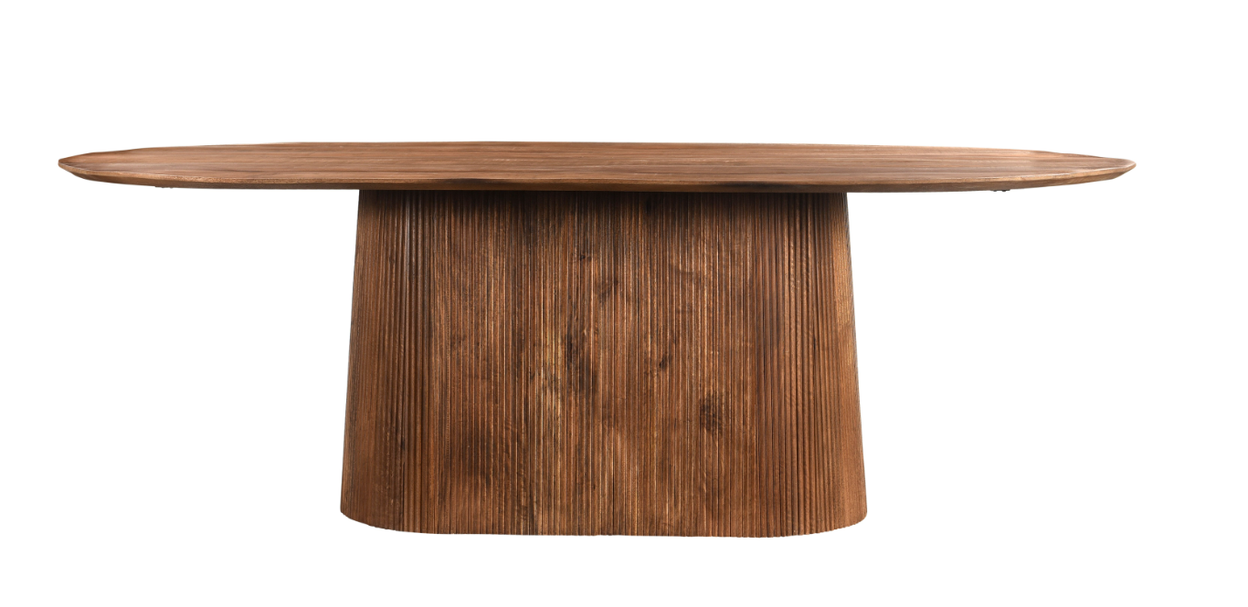 Eettafel Sally 230 cm ovaal Eettafel Saly 230 ovaal Licht bruin