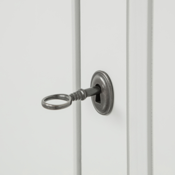 WOOOD meidenkast Eva mist grijs grenenhout 150 x 93 x 40 cm