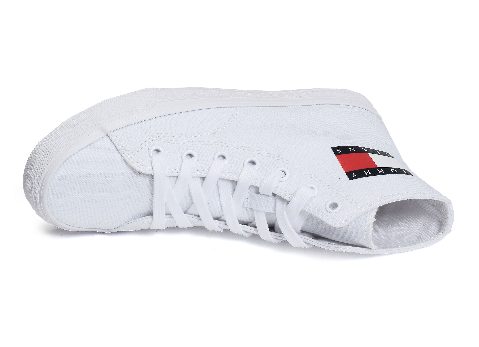 Wmns mid cut lace up vulc 0937 blanc