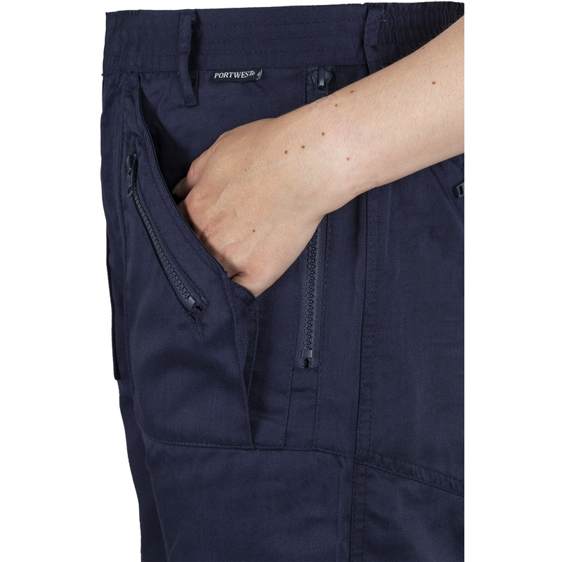 Portwest Action dames werkbroek met kniezakken S marineblauw