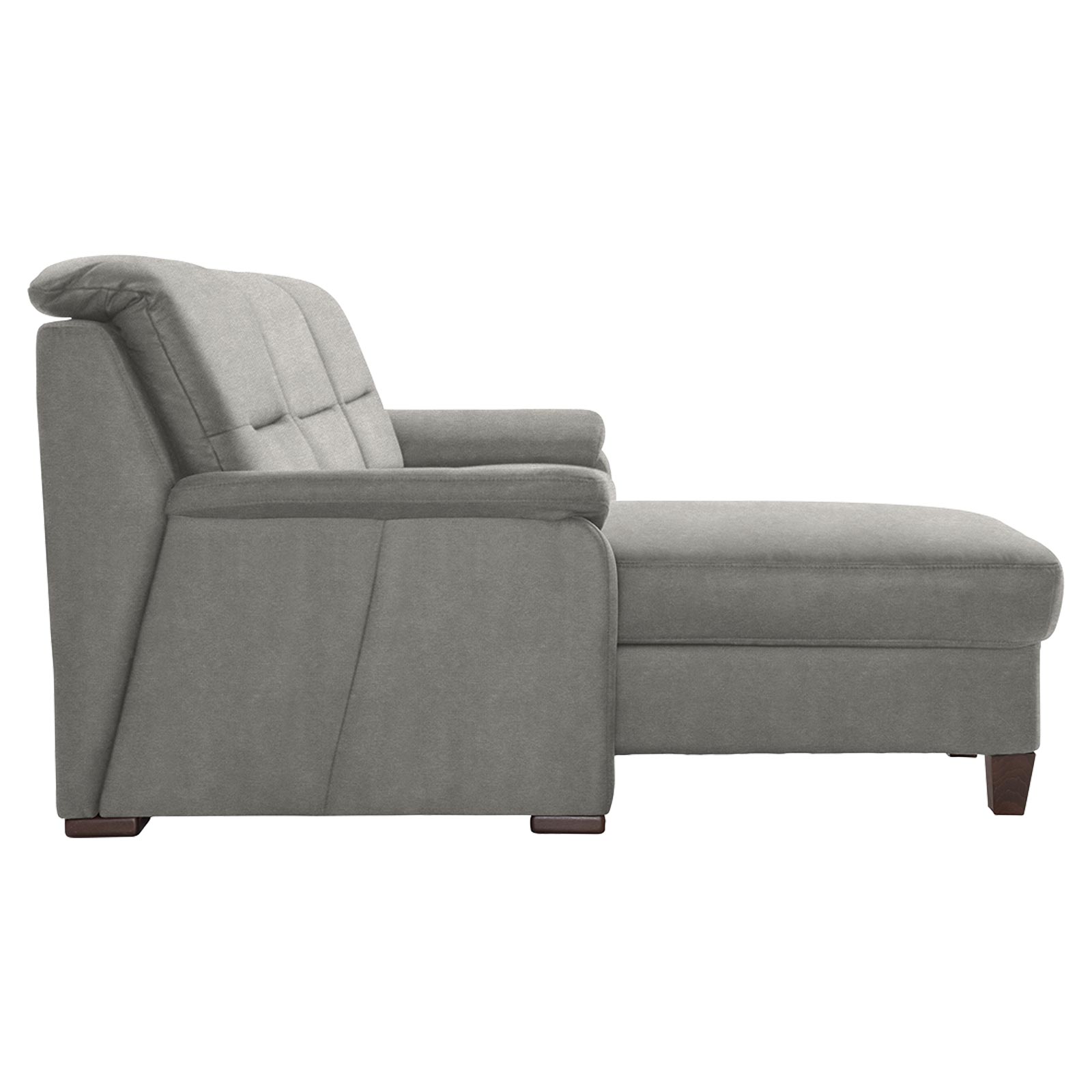 polsterpower Ecksofa - Belle silver - Basismodell - Recamiere links