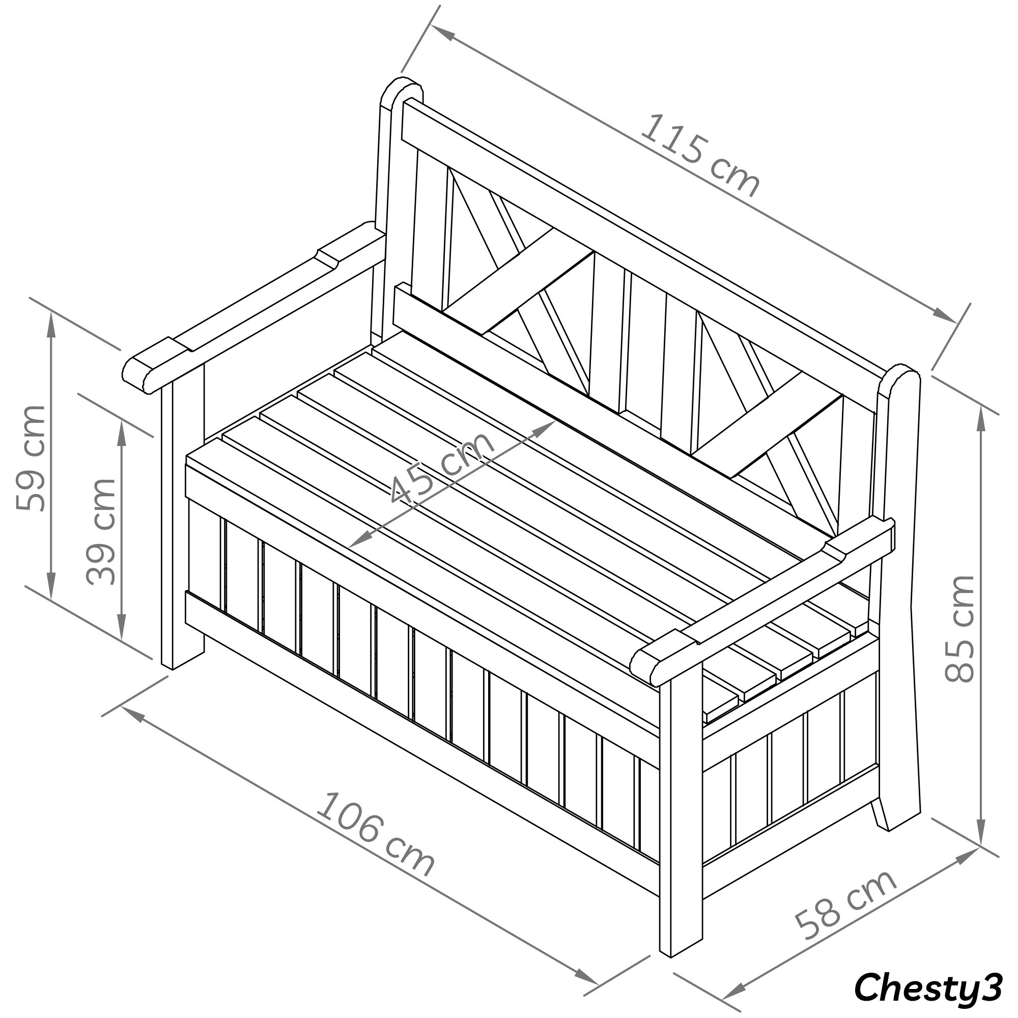 needs&wants® Gartenbank Holz wetterfest mit Stauraum und Abdeckung, 2-Sitzer Truhenbank Holzbank klassisch, Parkbank Sitzbank massiv Garten Outdoor mit Truhe, Naturholz Massivholz, dunkel-braun